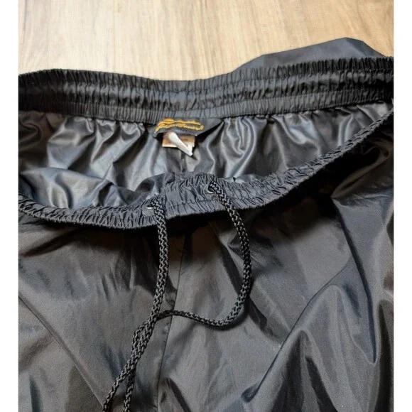 Eddie Bauer Vintage Size M Waterproof Rain Pants Black Hiking Wind Overpants - Picture 6 of 11